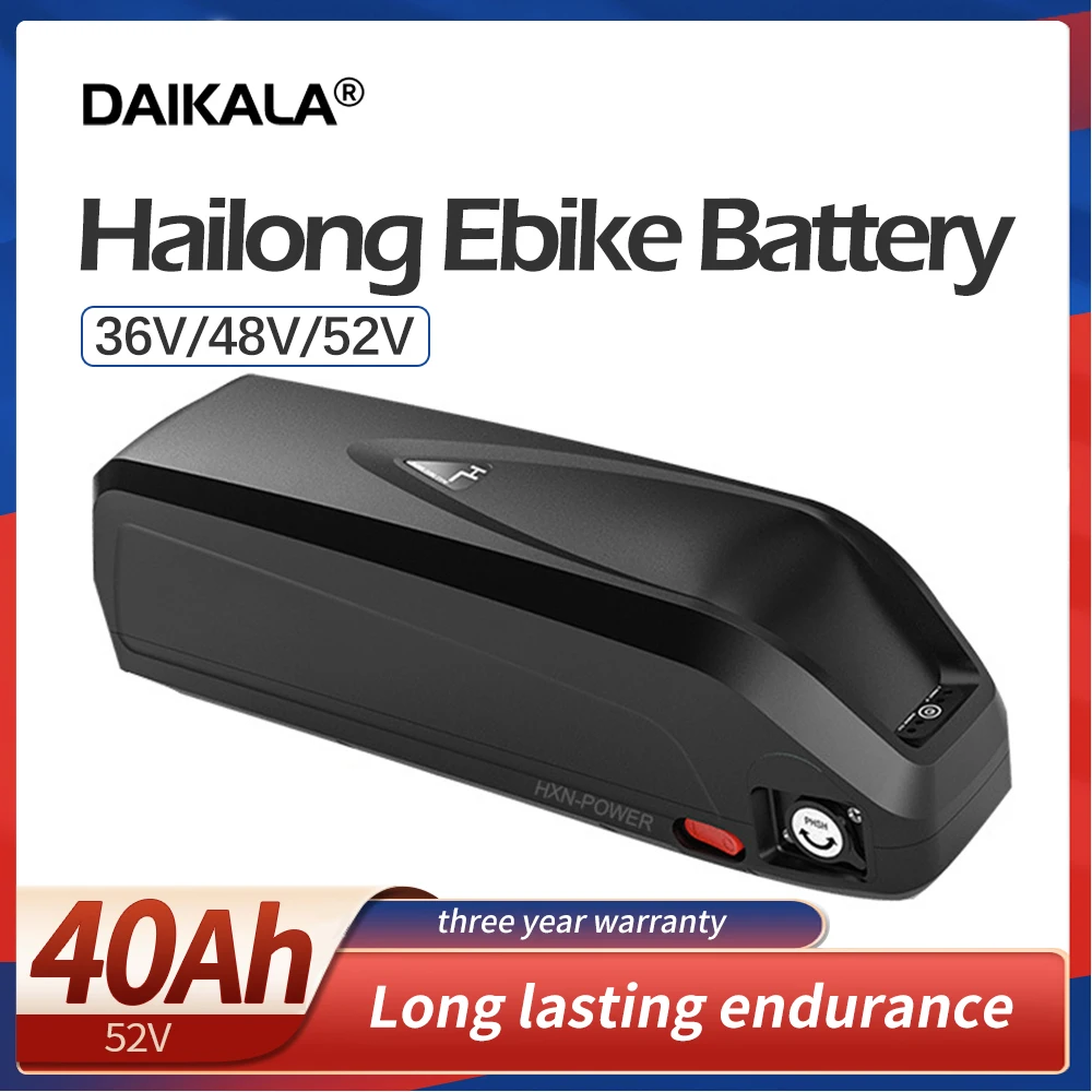 Batteria Ebike Hailong Polly36V 48V 52 V15Ah 20Ah 24Ah 25 Ah18650 21700 Batteria Bici Elettrica Per Motore 350W 500W 750W 1000W 1500W