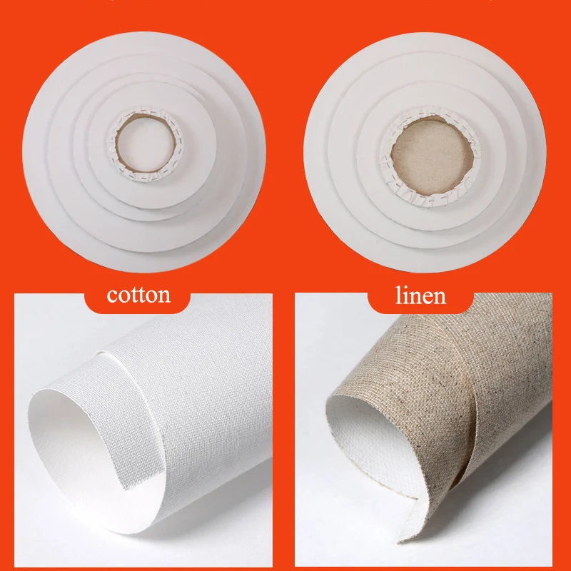 Art Professional Round Cotton And Linen Canvas For Gouache Oil Painting Acrylic Pouring Diameter 15cm 20cm 30cm 40cm 1 Pcs Stretched Canvas Painting Supplies