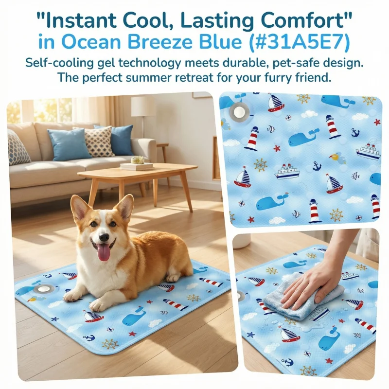 Summer Pet Cooling Pad For Dogs And Cats, Universal Water-filled Cooling Mat, Pet Supplies_voghion.com