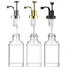 2pcs Soap Pump Dispenser Glass Bottle Bathroom Gel Liquid and Shampoo Dispenser Square Glass Bottles with Pumps Soap Container 2