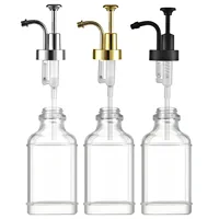 2pcs Soap Pump Dispenser Glass Bottle Bathroom Gel Liquid and Shampoo Dispenser Square Glass Bottles with Pumps Soap Container 2