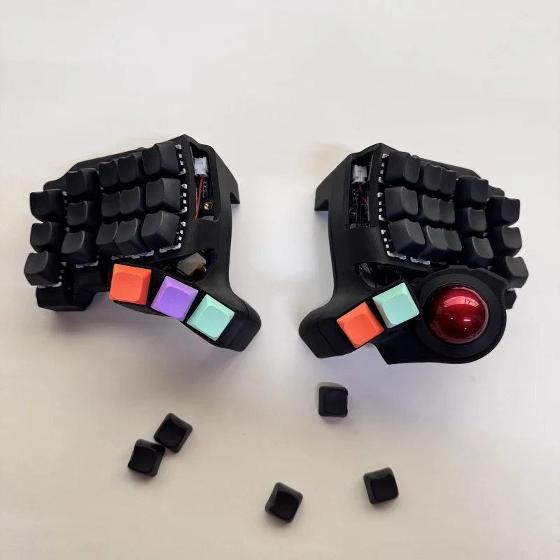 キーボード Charybdis Nano Kit Charybdis Nano Curved Split Keyboard Kit 3x5 Custom Trackball