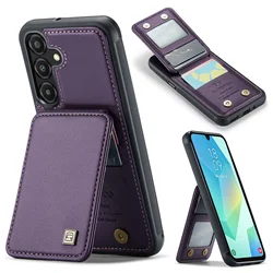 Premium Flip Magnetic Leather Wallet Case with Card Holder Cover - Galaxy S23 Ultra (PURPLE)
