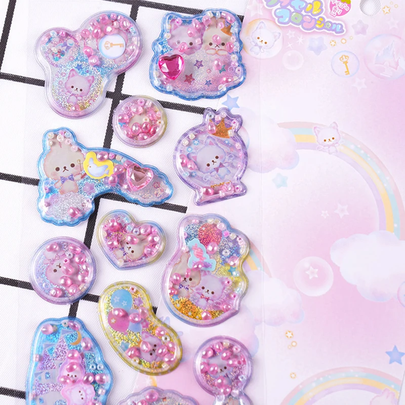 

New 1Pcs Kawaii Cartoon Rabbit Stickers With Fragrant 3D Sticker Cute Bunny Decal Diary Scrapbooking Stationery Sticker