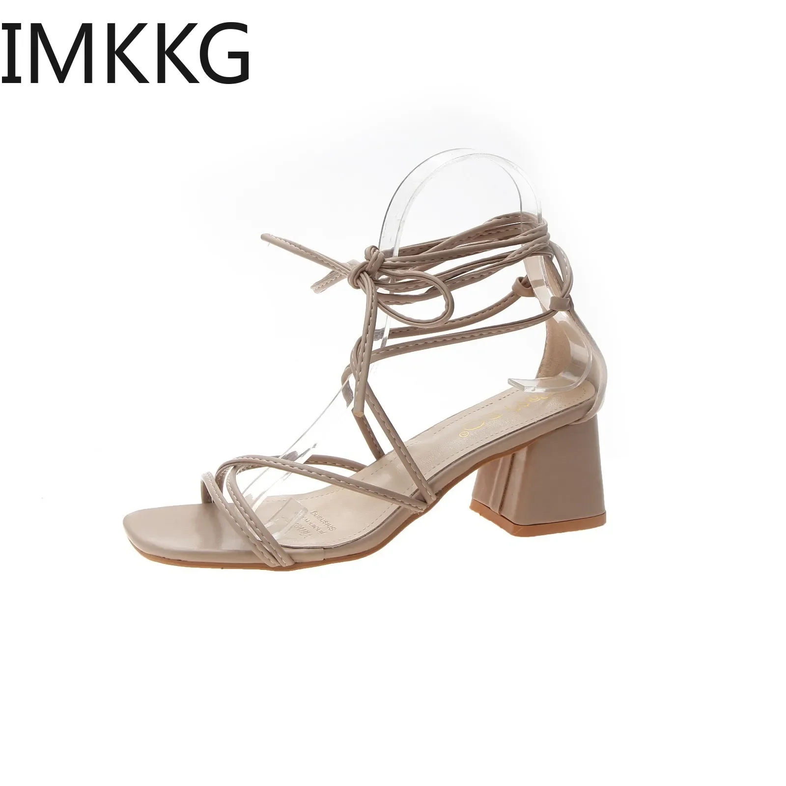 Women High Heels Summer Ankle Strap Women Sandals Ladies High Heels Female Gladiator Shoes Sexy Pumps Square Toe Party Shoes