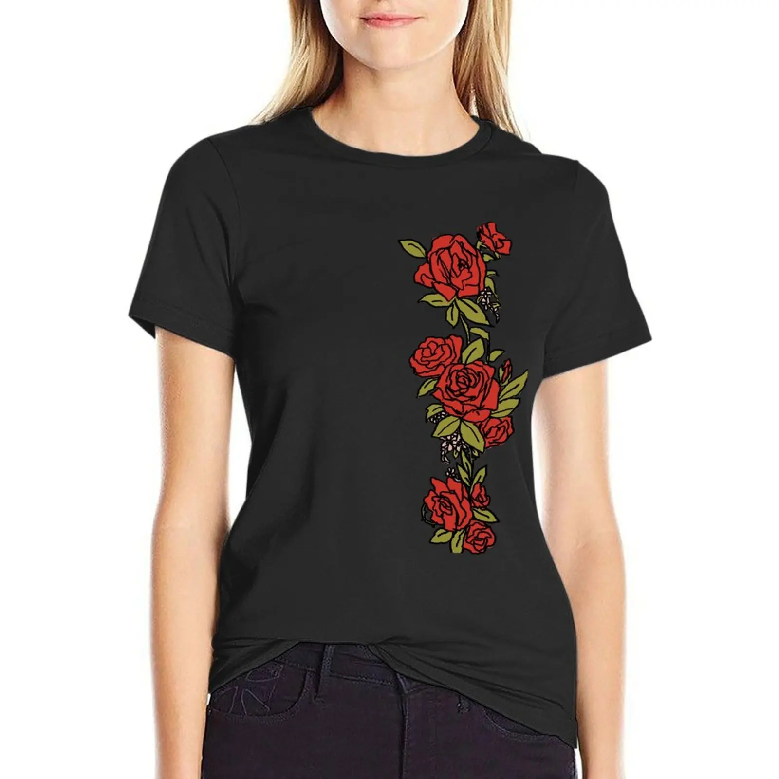 

Roses T-shirt summer clothes summer tops cute clothes Women's t-shirt