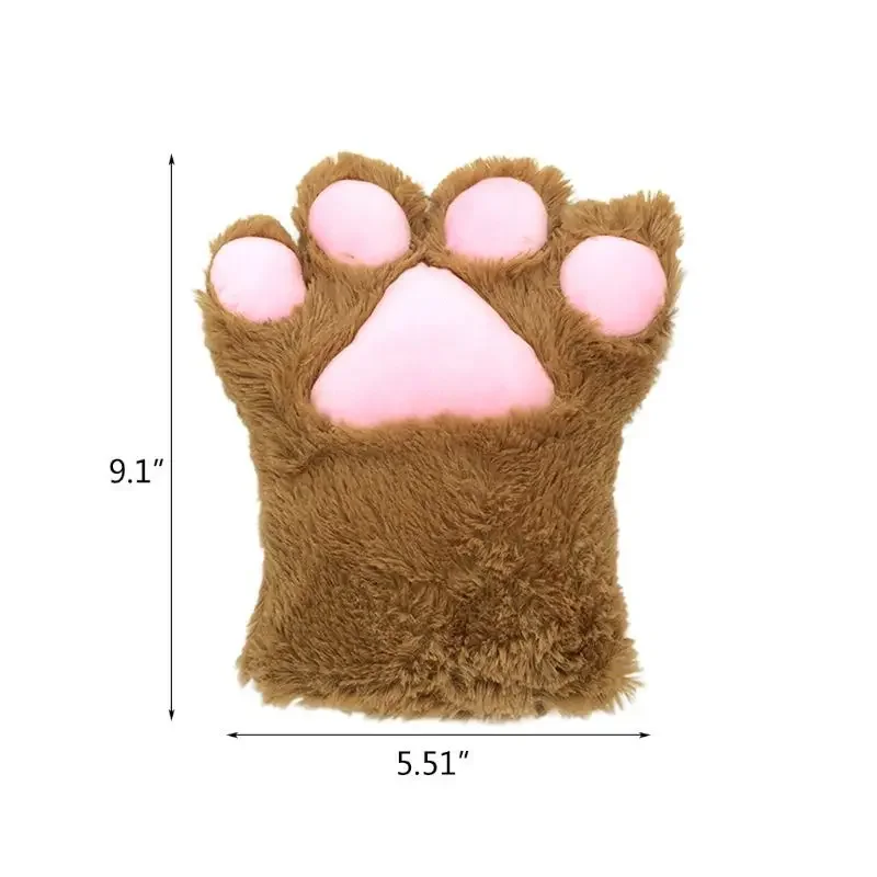 일본 귀여운 고양이 발톱 플러시 장갑 곰 발톱 애니메이션 핑거리스 JK 소녀 코스프레 성능 액세서리 장갑 겨울 장갑