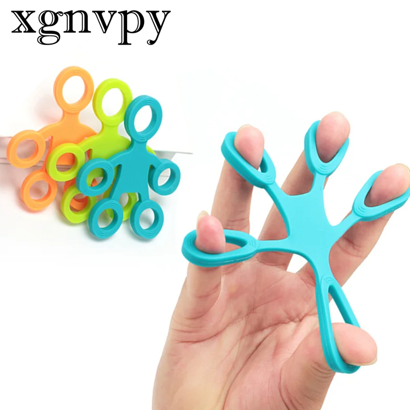 xgnvpy Finger Grip Silicone Ring Exerciser Antistress Resistance Band Fitness Stretcher 3 Levels Sensory Toy for Autism ADHD fidget toy sensory fidget toy anti stress toy finger sensory toy