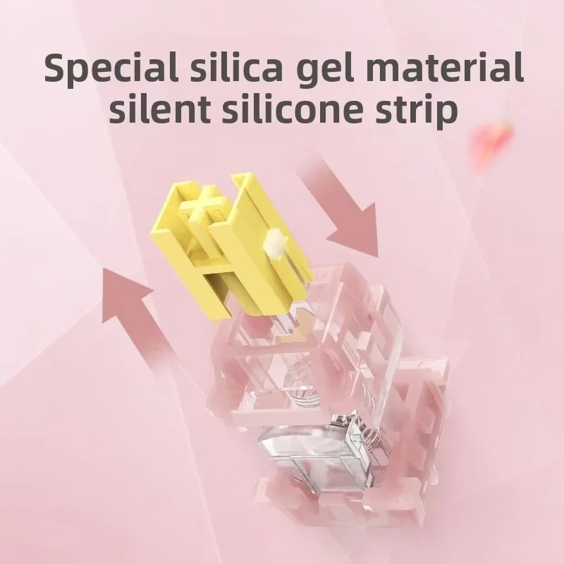 Outemu Peach Silent Magnetic Switch 2핀 프리루브드 40g 작동력 키스트로크 조정 가능한 FPS 게임 AULA MCHOSE에 적합
