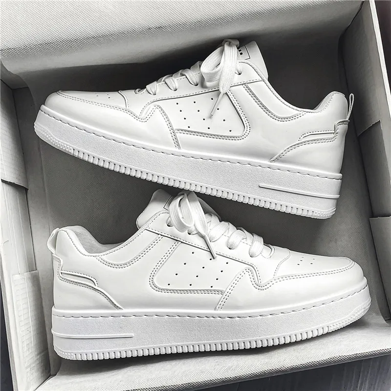 Spring and Summer Men's Shoes, New Breathable Sneakers, Men's Trendy and Versatile Thick-Soled White Shoes, Sports and Casual Shoes