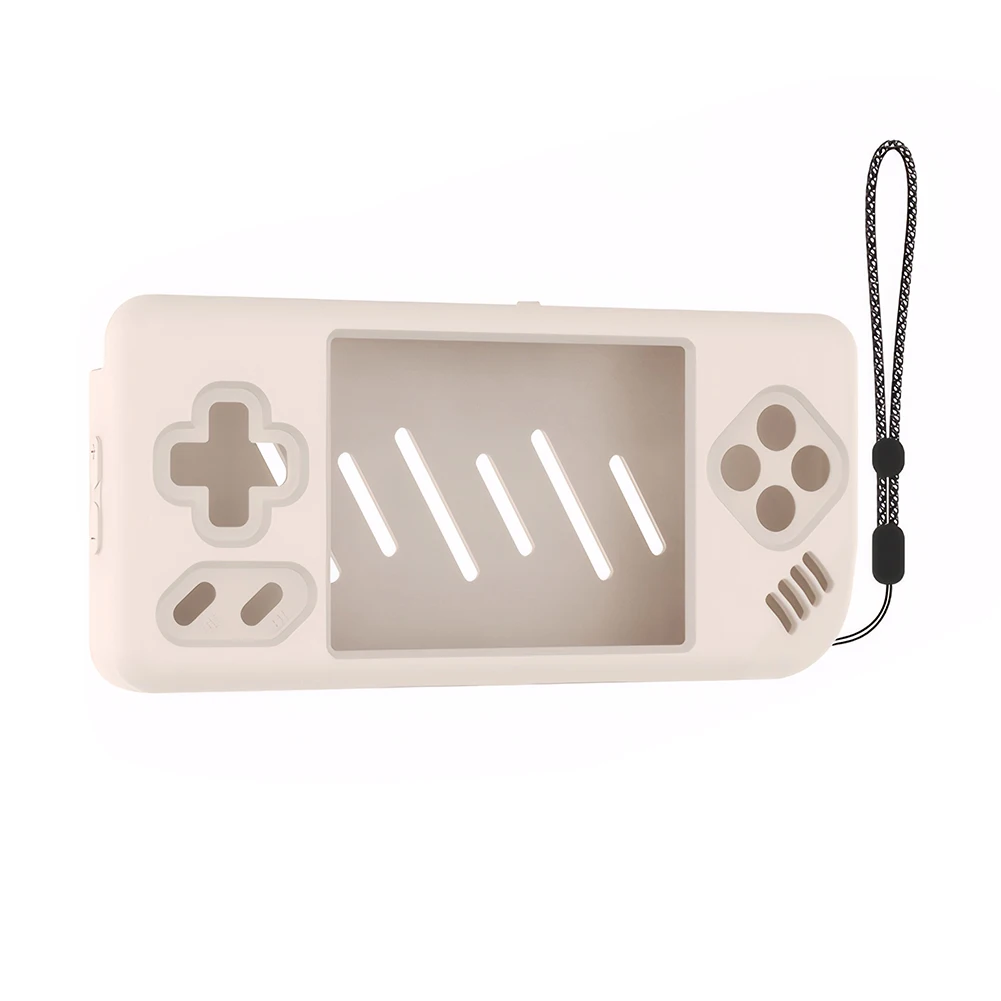 Silicone Protective Case Sochkproof Soft Case Cover Anti-Scratch with Lanyard for ANBERNIC RG28XX 2.83inch Handheld Game Console