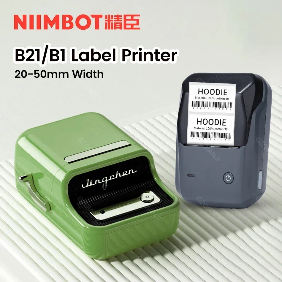 Niimbot-label Impressora Térmica Mini Bolso Barcode Maker Impressoras Bluetooth Auto-adesivo da Máquina da Etiqueta com Presentes b1 B21