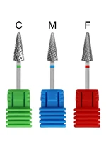 ECO Economy Carbide 6*15mm nail drill bit cuticle clean Maincure Pedicure Cone Shape Milling Cutter Manicure Rotary Burr 1