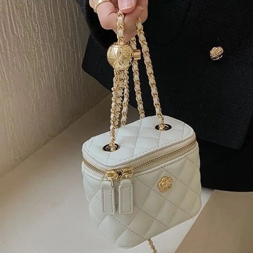 

Camellia Small Shoulder Bag Fashion Chain Strap Rhombus Bucket Bag Messenger Bag