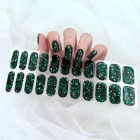 Multicolor Decals Gel Nail Stickers for UV Lamp Full High Quality Use 100% Nail Gel Maniko Semi Cured Gel Nails Strips Nail Art 1