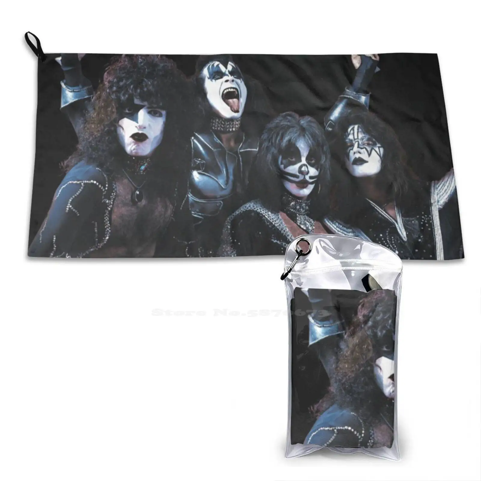 

Kiss Band Soft Comfortable Bath Towel Outdoor Kiss Fan Art Kiss Band Kiss Music Kiss Fanart Kiss The Band Starchild Deuce Glam