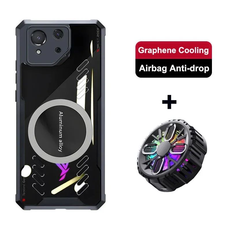 Enhanced Cooling Heat Dissipation Transparent Phone Case with Airbag Anti-Drop Protection