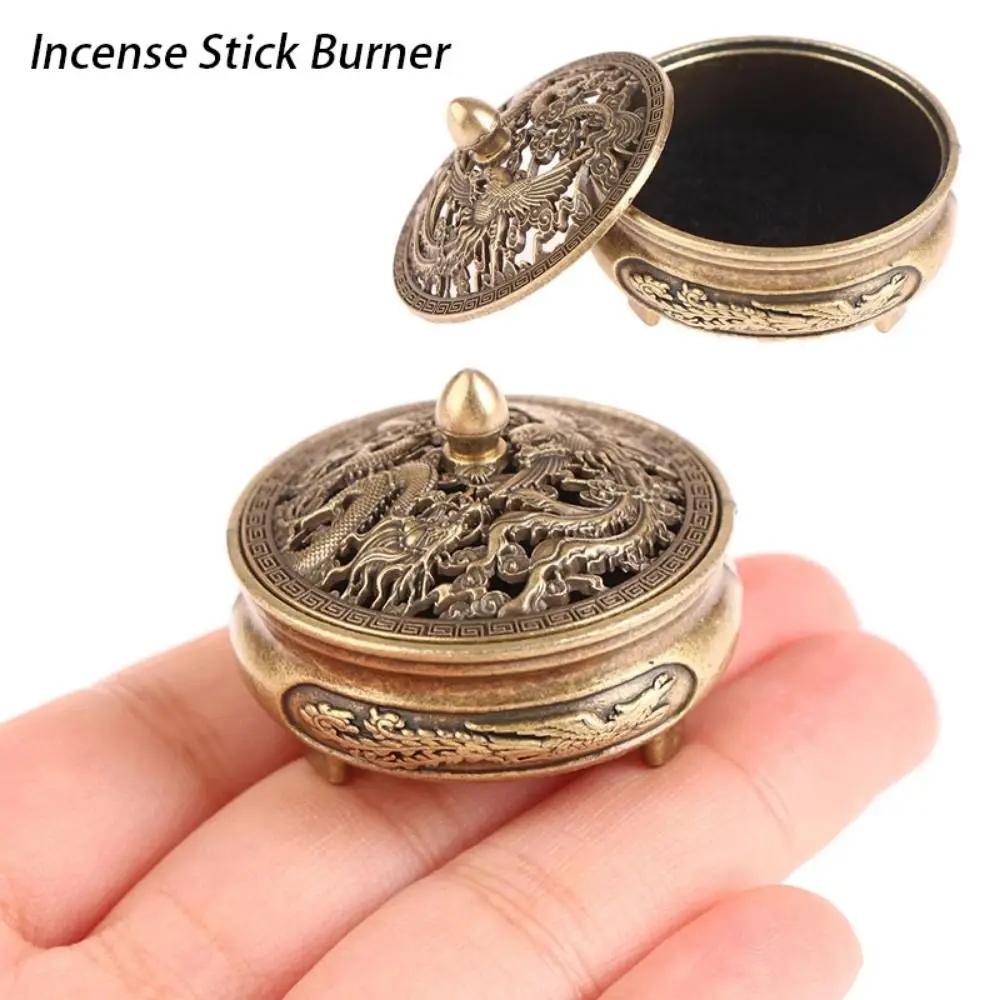Lotus Incense Censer - Elegant Sandalwood Alloy Home & Office Decor Burner