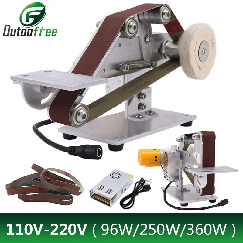 Multifunction Abrasive Belt Machine Speed Regulation Angle Adjustment Small Knife Grinder Cutting Edge Fixed Angle Grinding hole 22mm out 65mm wheel grinder disc polisher for electric handheld small machine directly line round edge glass grinding tool