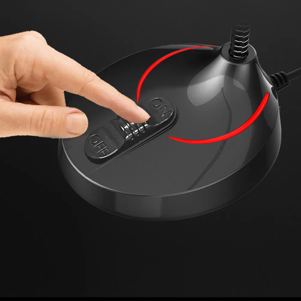 전문가용 휴대용 마이크 스탠드, 블랙 원형 베이스 데스크탑 브래킷 (방송, 온라인 회의, 녹음용)