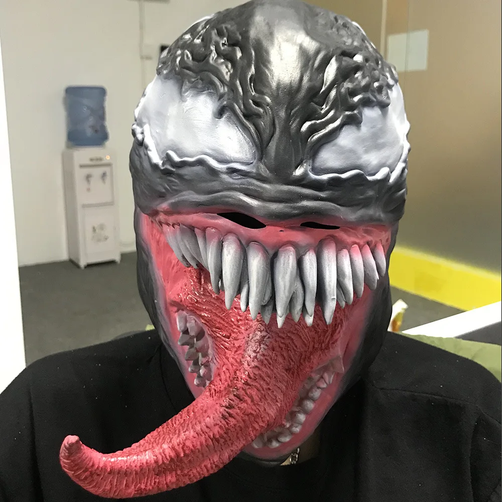 Hot Toys Venom Mask Head Cover Cos Spider Man Anti Venom Head Cover Halloween Horror Mask Puntelli Movie Surround