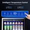 24 Inch Beverage Refrigerator 180 Cans Built-in/Freestanding Beverage Cooler, Digital Memory Under Counter Beer Fridge 4