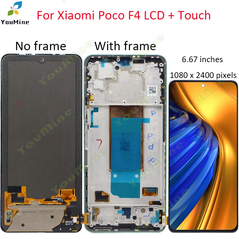 667OriginalForXiaomipocoF4LCDWithFrameDisplayTouchScreen