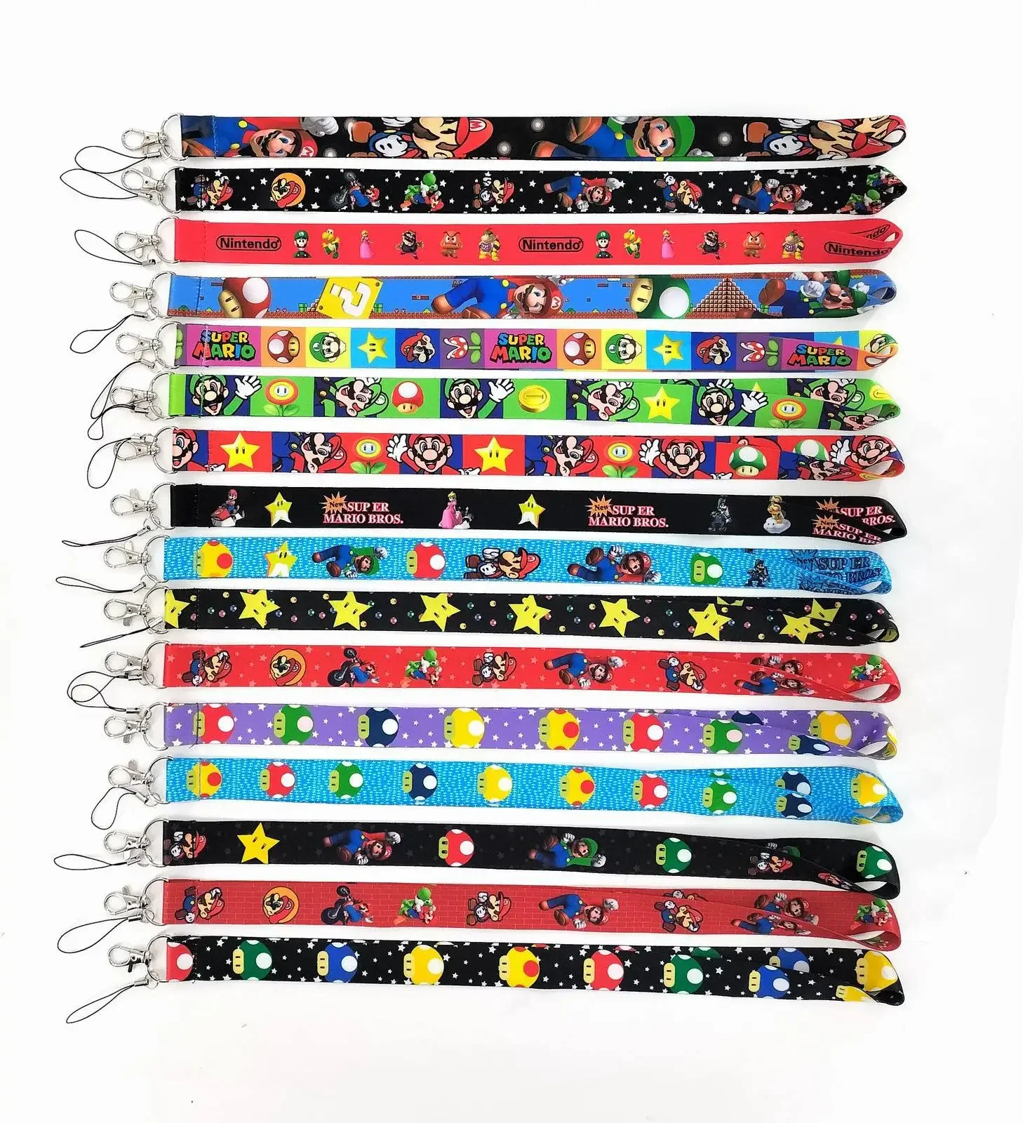 

Super Mario Cartoon Lanyard Children's Mario Print Mobile Phone Badge Camera Long Handy Lanyard Animation Peripheral Toys Gifts