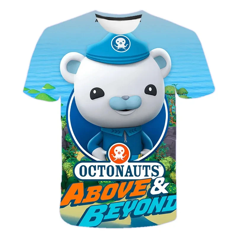 Kidss Fashion 3D The Octonauts Printed Short-Sleeved Tops For Boys Girls Summer Short-Sleeved High-Quality Children's Clothes 4