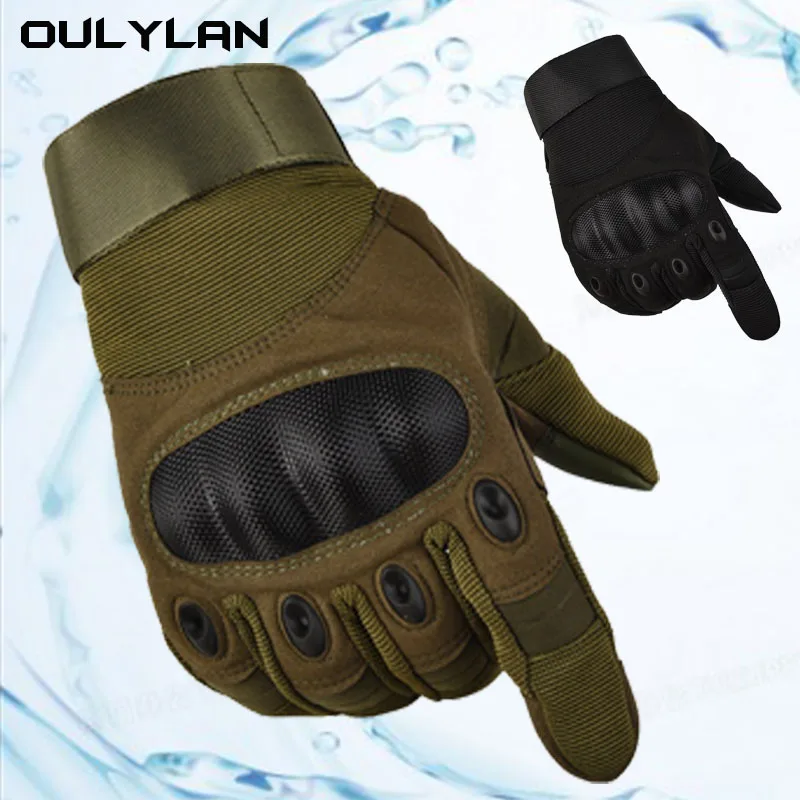 

Tactical Gloves Men's Carbon Fiber Shell Full Finger Glove Paintball Shooting Gloves slip Cycling Outdoor Motorcycle Mittens