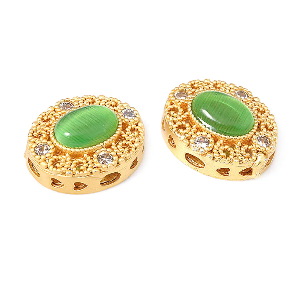 Pulseras de Cuentas Nepalesas Vintage Estilo 5PCS Brasso Dorado Mate Accesorios DIY para Hacer Joyería - details 34