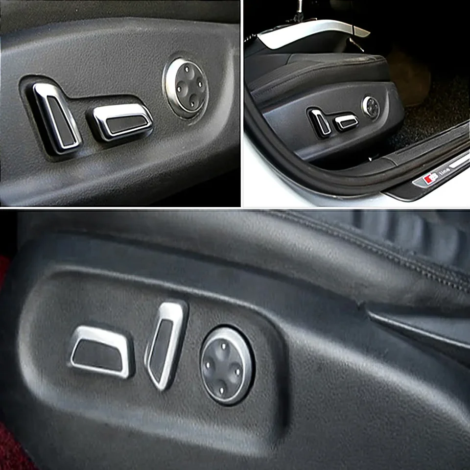 Couvercle De Bouton De Réglage Du Siège De Voiture, Autocollant De Décoration Intérieure, Accessoires Automobiles, Pour Audi Q7 4l 2006 – 2015