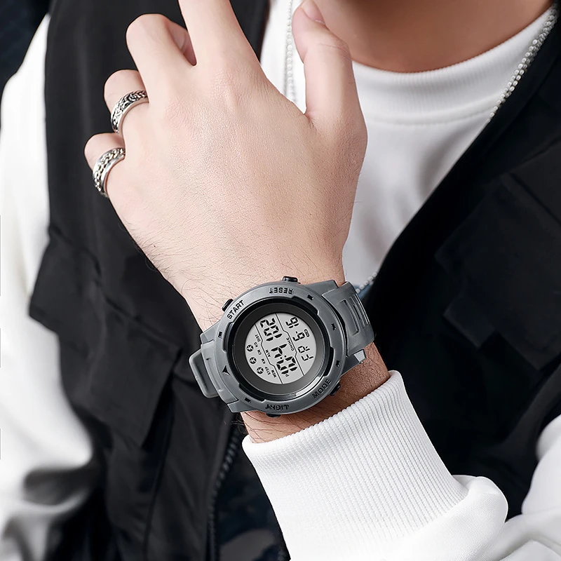 Couple Sports Electronic Watch Multi functional Large Screen Outdoor Watch