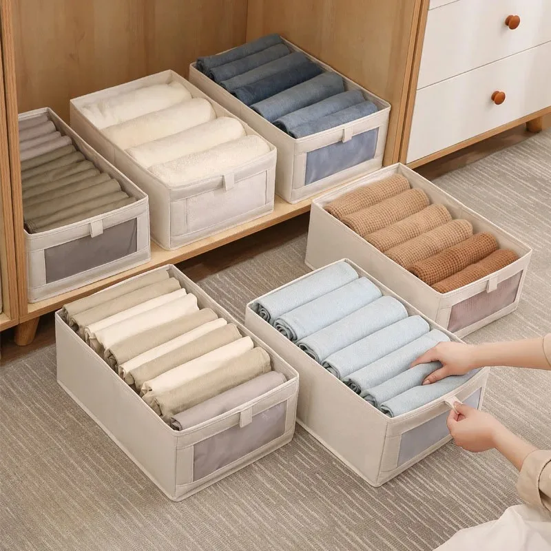 Clothes Storage Organizer Wardrobe Cabinet Drawer Box for T-Shirts Jeans Underwear Pants