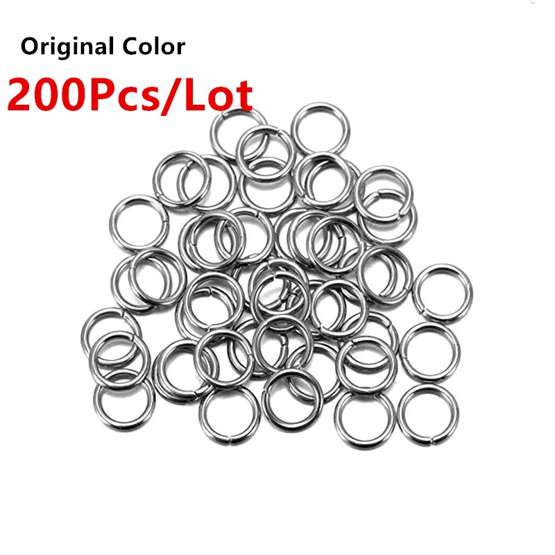 100-200Pcs 4mm 5mm 6mm 7mm 8mm 10mm Stainless Steel Split Rings Open Jump Rings Connectors for Jewelry Making split rings