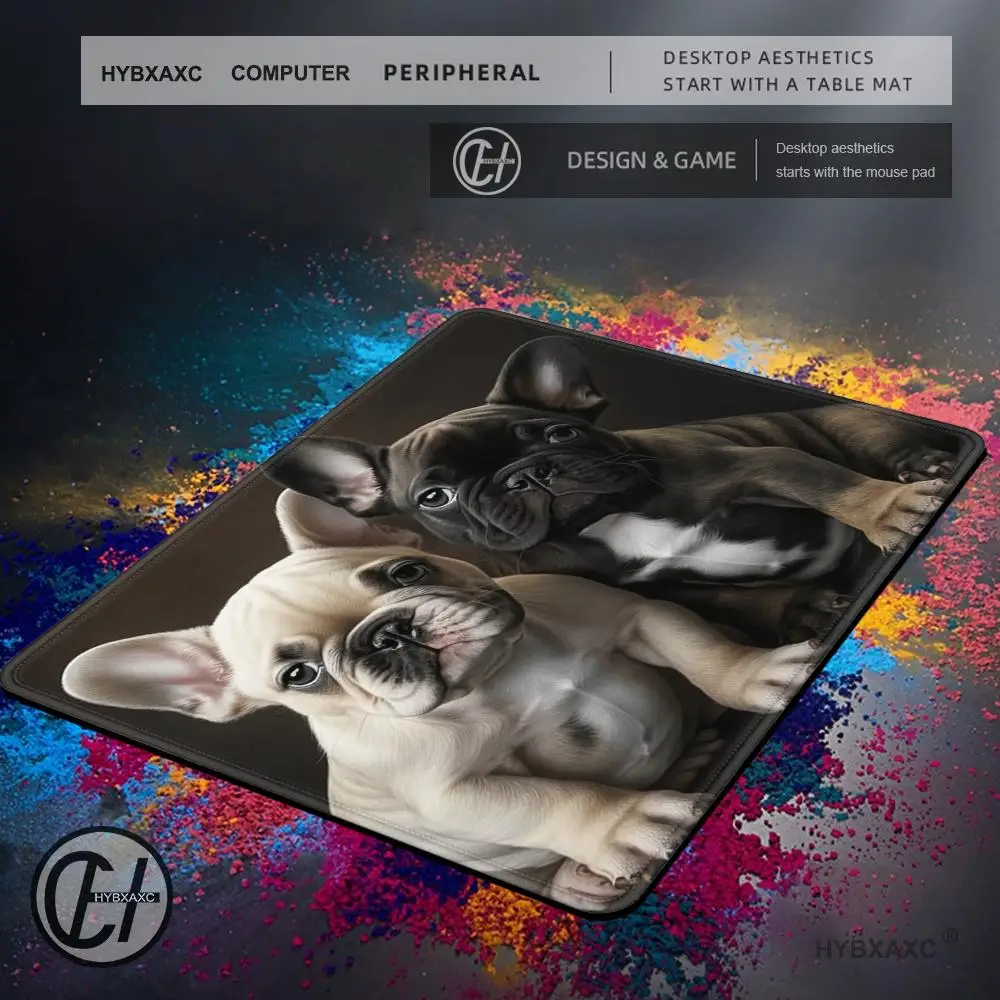 Durable Mouse Pads French Bulldog Dog Mouse Pad Gaming Table Pad Anti Slip Rubber 18*22cm For Men And Women