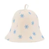 Felt Sauna Hat Anti Heat Russian Cap Thicken Wool Felt Shower Cap Hair Turban For Bath House Head Protection Drop 2