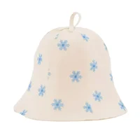 Felt Sauna Hat Anti Heat Russian Cap Thicken Wool Felt Shower Cap Hair Turban For Bath House Head Protection Drop 2