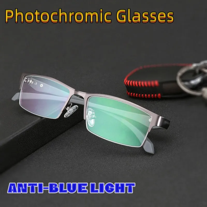 

Transition Photochromic Progressive Reading Glasses Men Multi-Focus Anti Blue Ray UV400 Women Computer Hyperopia Spectacles