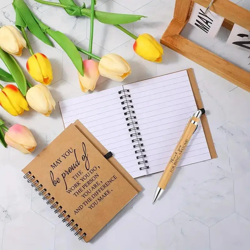 Spiral Notebooks with Pens Set description 6