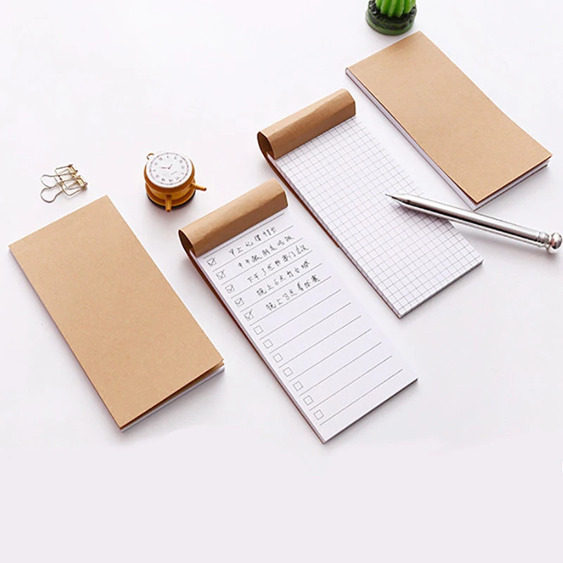 

Pocket Kraft Paper Memo Pad Portable Notepad Stationery Scrapbooking Memo Notes To Do List Tear Checklist Note Writing Pads