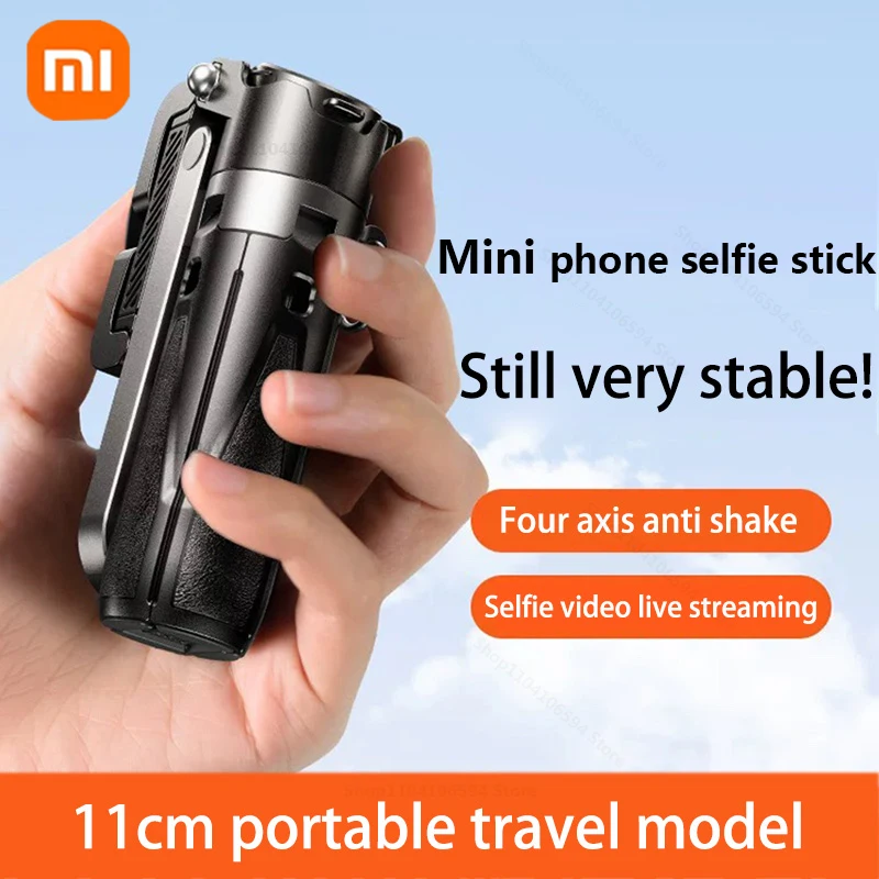 Xiaomi Handheld Selfie Stick Tripod Stand Foldable Phone Holder With Bluetooth Remote Portable Keychain for iPhone Smartphone selfie stick tripod cell phone selfie stick smartphone selfie stick selfie stick phone selfie tripod