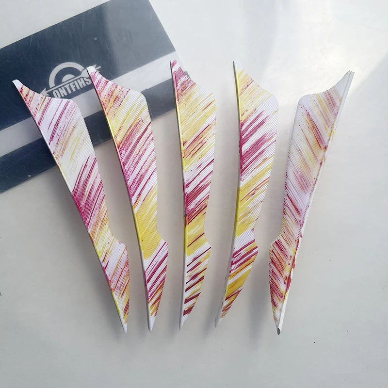 Fltaheroo Flèches à Ailettes 4 Pouces Flammage de Plumes en Plastique