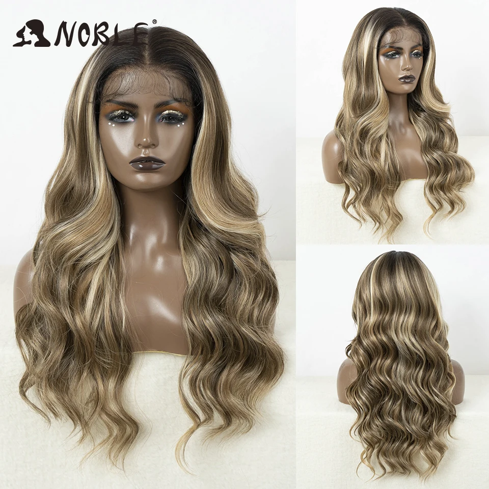 Noble Synthetic Lace Front Wig HD Transparent 13x7 Body Wave Wig Cosplay Wig Blonde Wigs For Women Lace Wig synthetic Lace Wig