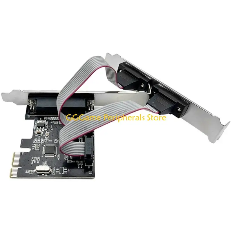 데스크탑 PC용 U55B 2 포트 RS232 포트 COM 프린터 병렬 포트 LPT PCIE 카드 어댑터