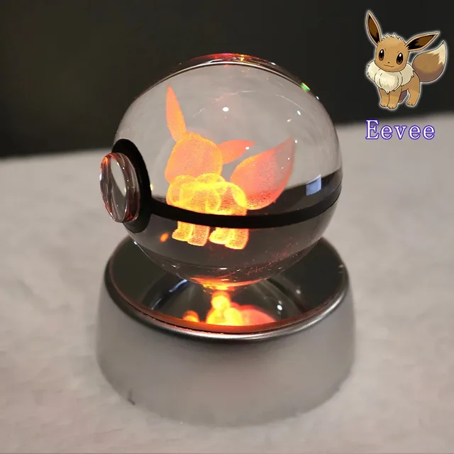 ポケモン3Dクリスタルボールフィギュア,ピカチュウ,ゲンガー,mw,mew2 