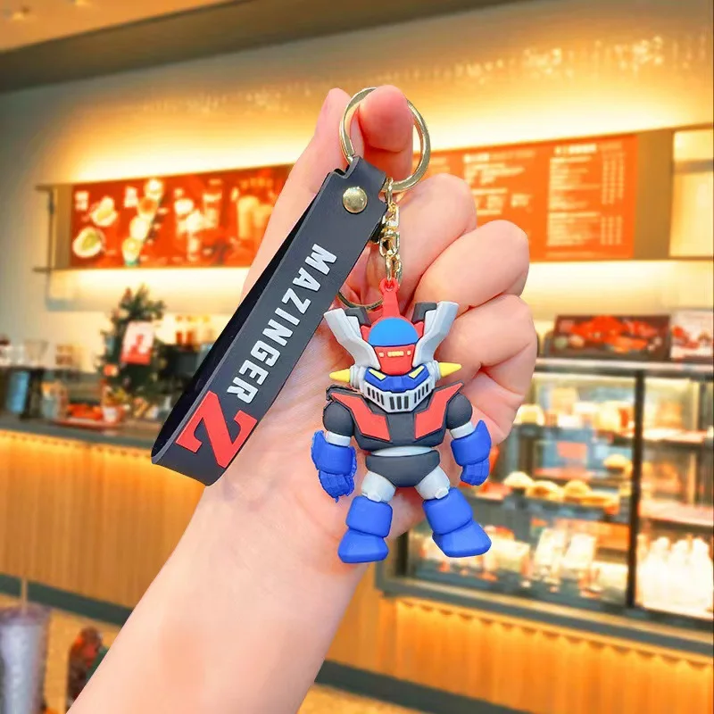 Anime Mazinger Z Keychain Cartoon Doll Keyring Ornament Robot Grendizer Key Chain Car Pendant Kids Birthday Gifts key chain