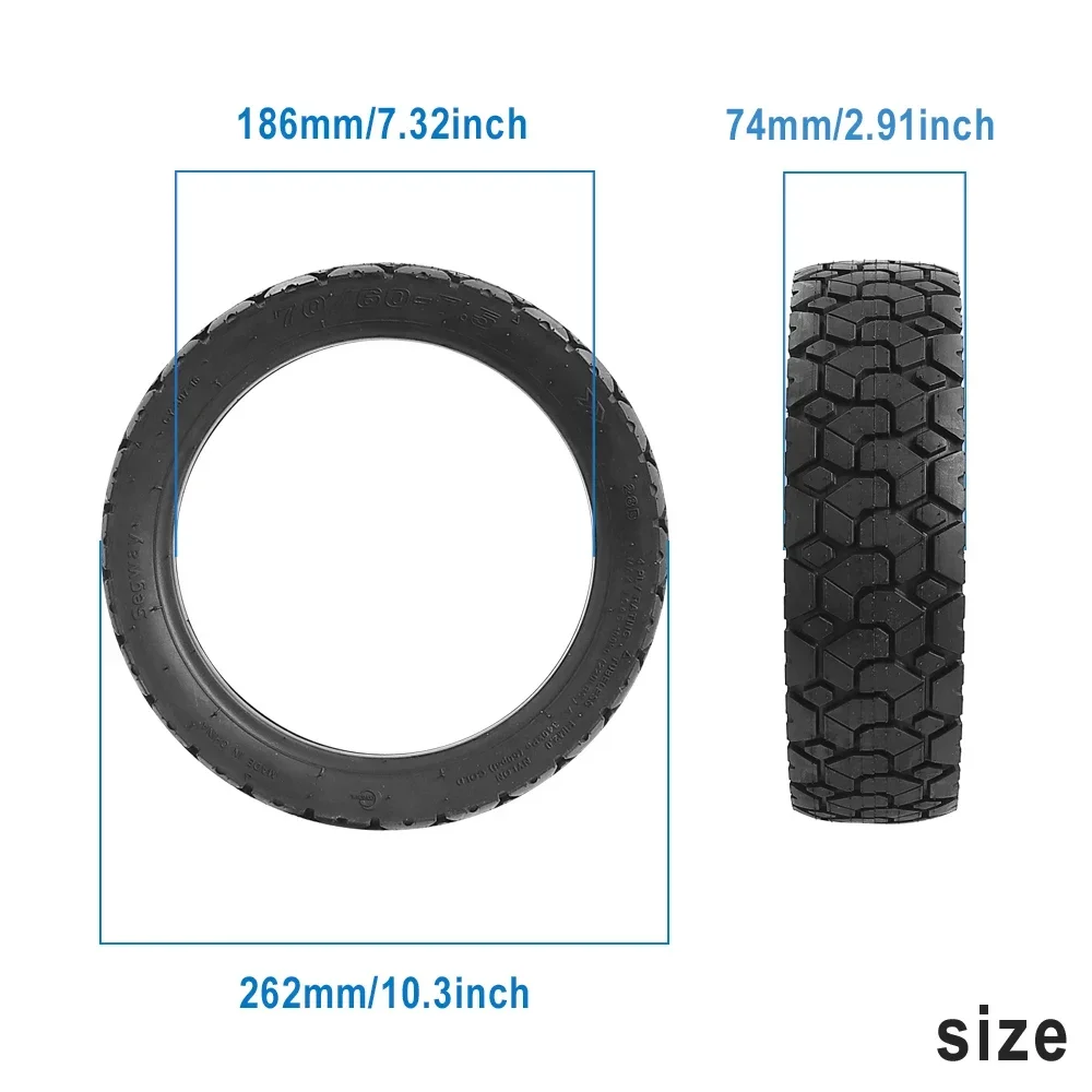 11 Inch Self-sealing Tire Compatible With Segway Ninebot MAX G3 KickScooter, 70/60-7.5 Max G3 Rubber Vacuum Scooter Tires Non-Slip Outer Tyre With Jelly Layer Original Accessories