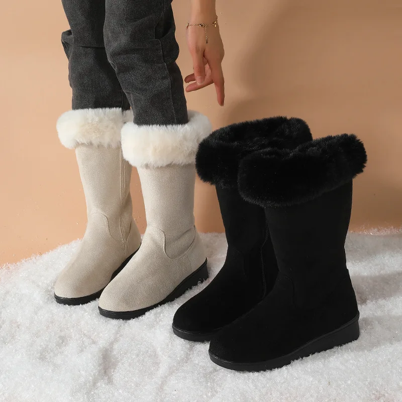 Winter sneeuwlaarzen voor dames gevoerd warm met ritssluiting_voghion.com