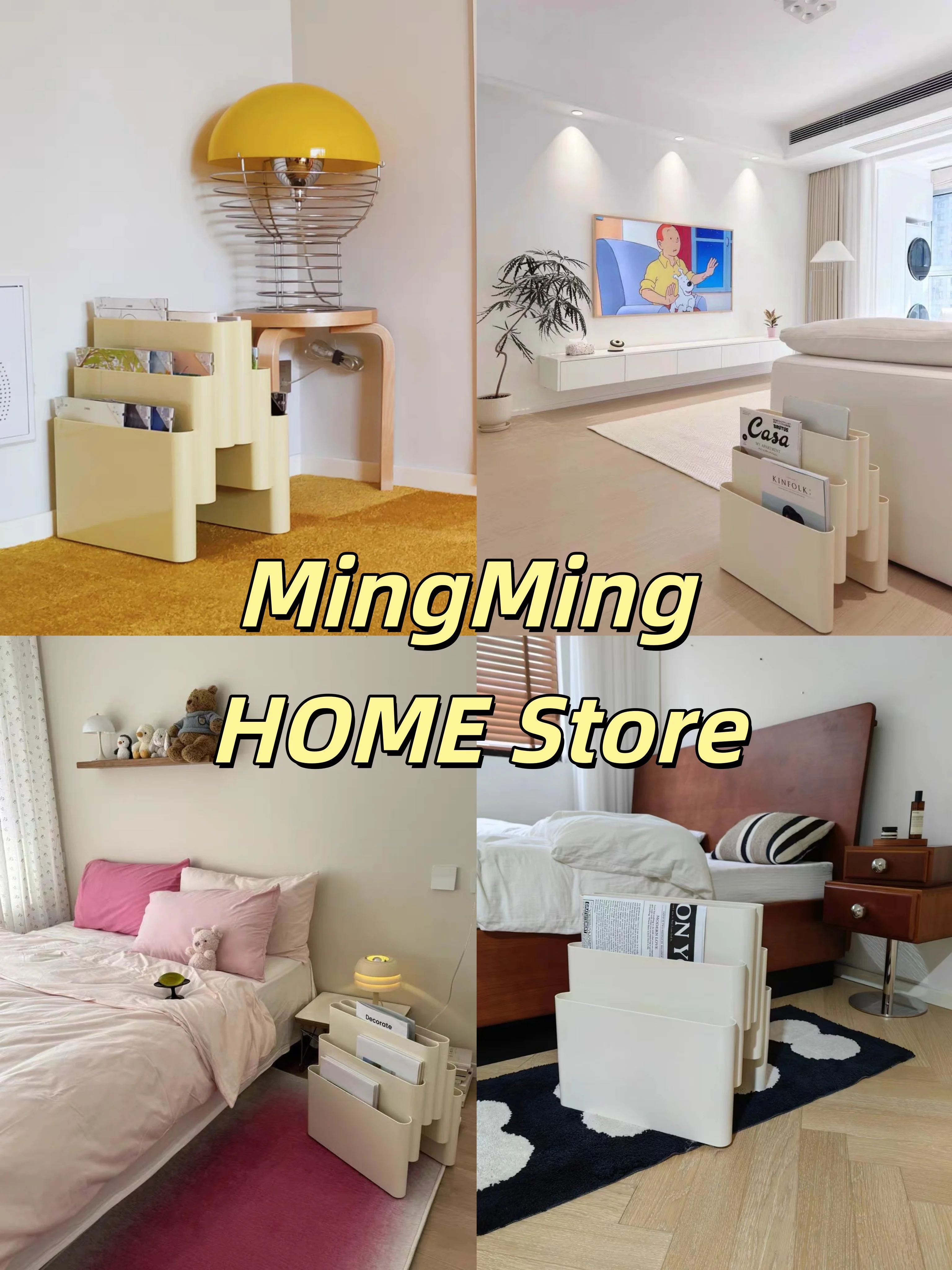 Storage Rack Nordic Creative Home Bookshelf Medieval Floor Magazine Shelf Plastic Photo Props Bedroom Storage